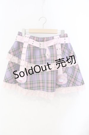 画像: ACDC RAG / パステルグルーミー ベルトスカート  パープル O-25-08-21-080-PU-SK-OW-OS