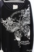 画像2: ALGONQUINS / エンブレムptドルマンプルオーバー F ブラック×チャコールグレー系 O-25-08-21-085-AL-TO-OW-OS (2)