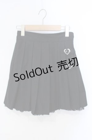 画像: Ank Rouge / ハートバックルプリーツスカート M クロ O-25-08-21-091-CA-SK-OW-OS