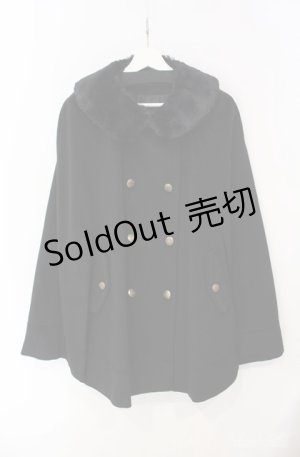 画像: axes femme / 3WAY襟ケープコート  クロ O-25-08-21-022-AX-CO-IG-OS