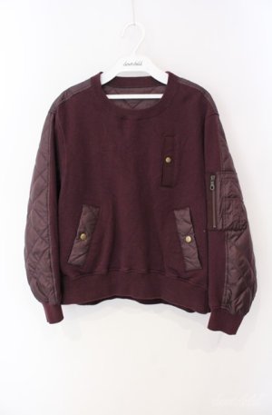 画像: Jane Marple Dans Le Salon / Back matelasse sweatshirt スウェット M ワイン O-25-08-21-029-JM-TO-IG-OS