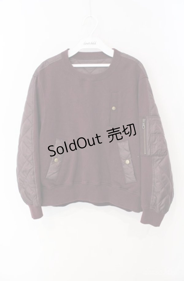 画像1: Jane Marple Dans Le Salon / Back matelasse sweatshirt スウェット M ワイン O-25-08-21-029-JM-TO-IG-OS (1)