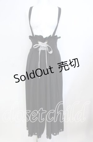 画像: axes femme POETIQUE / トランプ刺繍サス付パンツ M クロ O-25-08-23-001-AX-PA-OW-OS