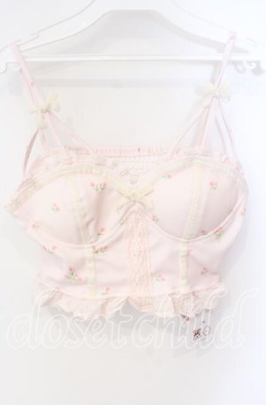 画像: Bon21Hiz / チューリップ柄ランジェリービスチェ S ピンク O-25-08-23-044-LO-TO-OW-OS