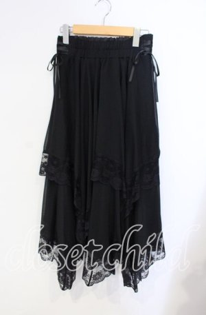 画像: axes femme / 裾レースイレヘムスカート F クロ O-25-08-23-054-AX-SK-OW-OS