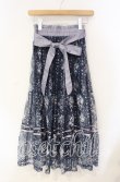 画像1: axes femme / フラワープリントレーススカート F アオ O-25-08-23-056-AX-SK-OW-OS (1)