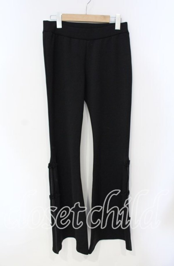 画像1: Qutie Frash / チャイナパンツ  ブラック O-25-08-23-066-QU-PA-OW-ZT149 (1)