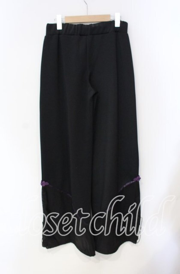 画像3: Qutie Frash / ドラゴンptバギーパンツ  ブラック×パープル O-25-08-23-070-QU-PA-OW-ZI (3)
