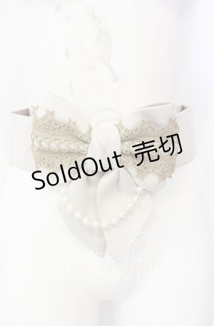 画像: Triple fortune / ゴールドレースベルト  アイボリー O-25-08-23-1013-EL-ZA-IG-OS