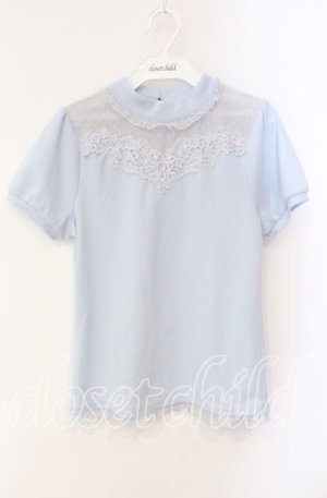 画像: axes femme / ボトルネックリブカットソー M サックス O-25-08-23-1014-AX-TO-OW-OS