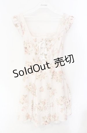 画像: LIZ LISA / 編み上げローズノースリーブワンピース  ピンク O-25-08-23-1019-LO-OP-OW-OS