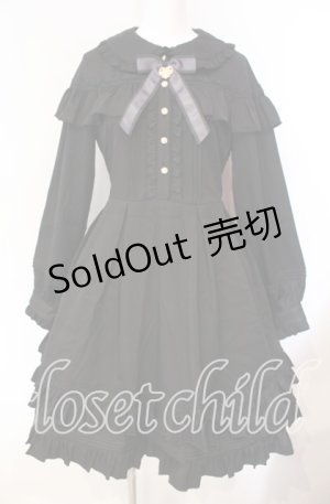 画像: Amavel / Rose Ruban ミドル丈 ワンピース F クロ O-25-08-23-1029-CA-OP-OW-OS