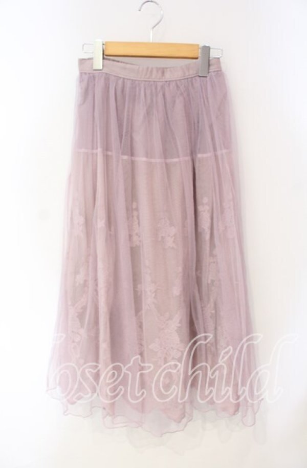 画像1: axes femme / レーシーチュールスカート M ピンク O-25-08-23-077-AX-SK-OW-OS (1)