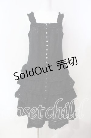画像: PINK HOUSE / ピコフリル使いカットワークレースワンピース  クロ O-25-08-23-009-LO-OP-OW-ZI