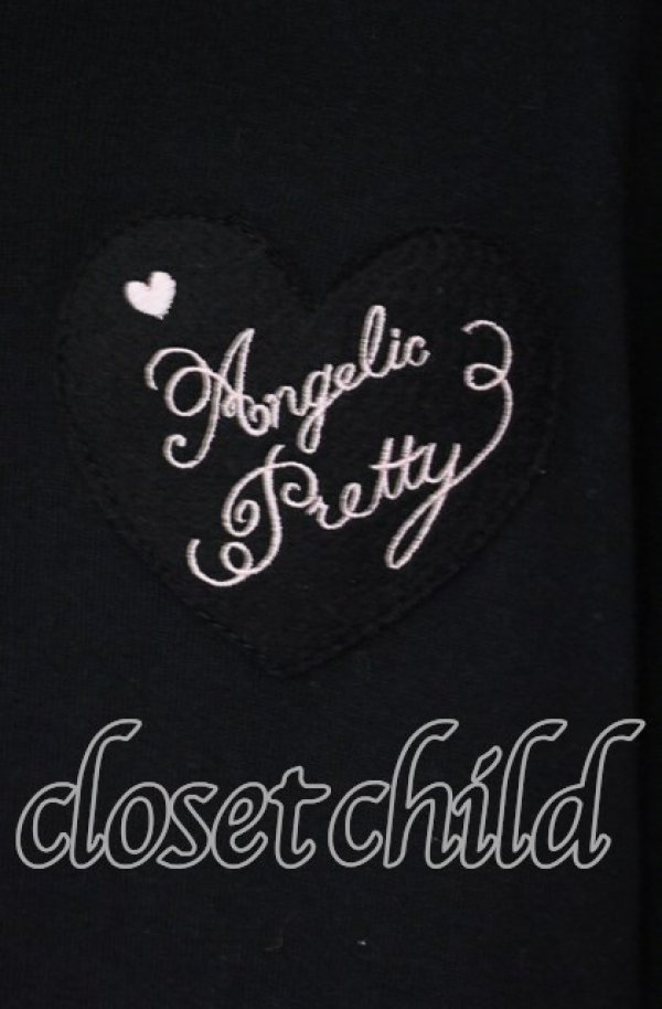 画像2: Angelic Pretty / ハートワッペンBunnyパーカー  クロ O-25-08-23-093-AP-TO-OW-OS (2)