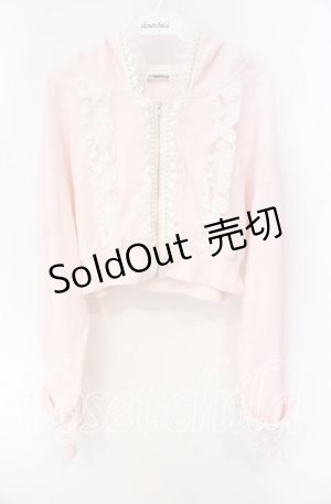 画像: Ank Rouge / フリフリレースショートパーカー M ピンク O-25-08-23-094-CA-TO-OW-OS