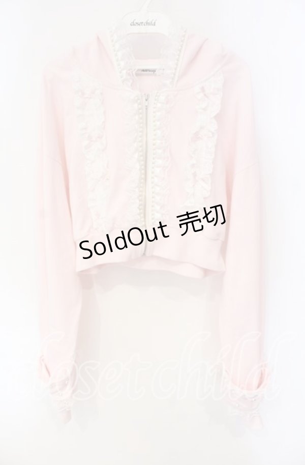 画像1: Ank Rouge / フリフリレースショートパーカー M ピンク O-25-08-23-094-CA-TO-OW-OS (1)