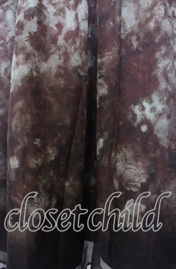 画像3: axes femme NOSTALGIE / ミスティローズ柄ワンピース F 公式展開色：ワイン O-25-08-23-104-AX-OP-OW-OS (3)