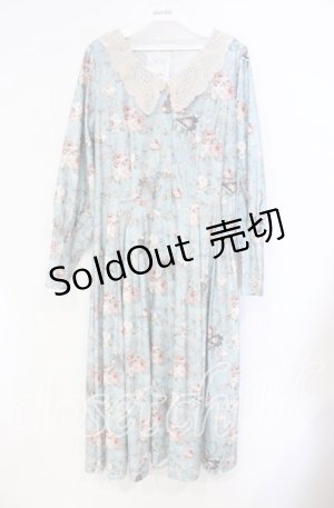 画像: axes femme / 音楽と薔薇柄ドレス風ワンピース F グリーン O-25-08-23-108-AX-OP-OW-OS