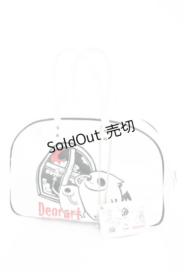 画像1: Deorart / エナメルバッグ  ホワイト×ブラック O-25-08-25-001-PU-BG-IG-ZT-K026 (1)