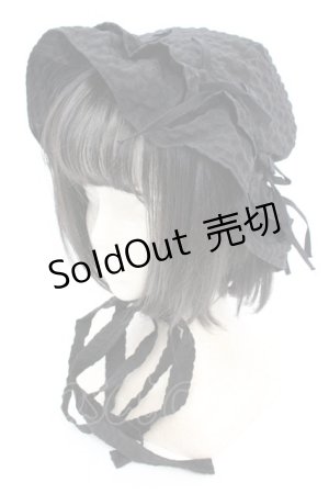 画像: merry jenny / ribbonフリルハット F クロ O-25-08-25-037-LO-AC-OW-OS