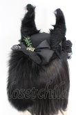 画像3: GOTHIC HOLIC / 耳しっぽミニハット  ブラック O-25-08-25-039-PU-AC-YM-OS (3)