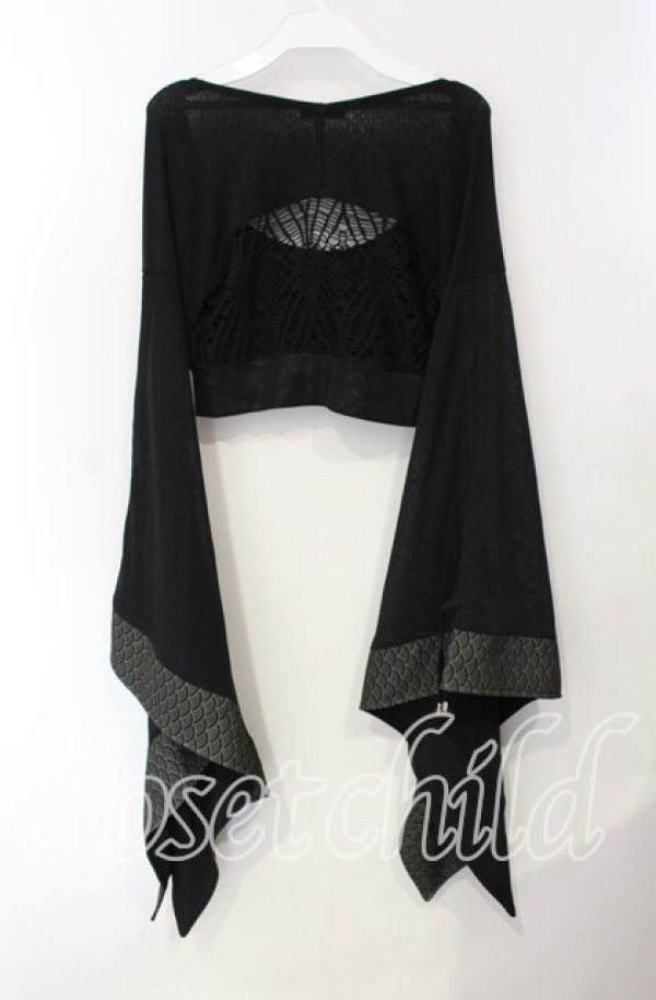 画像2: Qutie Frash / バックメッシュショートトップス  ブラック O-25-08-25-1034-QU-TO-IG-OS (2)