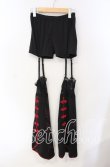 画像1: Qutie Frash / インナーレッグ付きパンツ  ブラック×レッド O-25-08-25-1046-QU-PA-IG-OS (1)