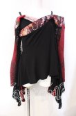 画像1: Qutie Frash / オフショル着物袖カットソー  レッド×ブラック O-25-08-25-1005-QU-TO-IG-OS (1)