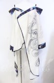 画像1: Qutie Frash / オフショルアシメチュニック  ホワイト×ブルー O-25-08-25-1006-QU-OP-IG-OS (1)