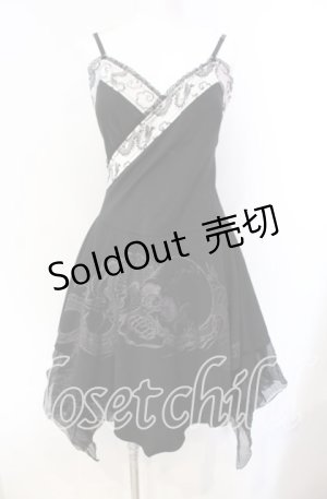 画像: Qutie Frash / DSキャイワンピース  ブラック×シルバー O-25-08-25-1008-QU-OP-IG-OS