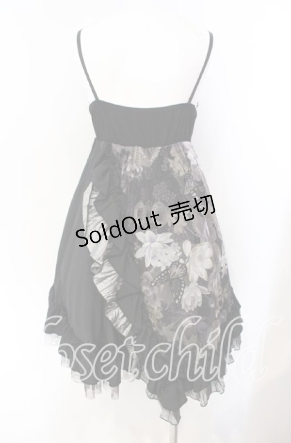 画像4: Qutie Frash / 和柄ベビードールワンピース  ブラック O-25-08-25-1001-QU-OP-IG-OS (4)