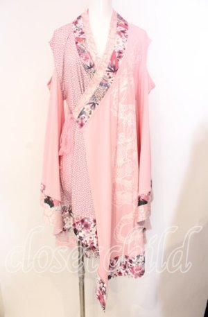 画像: Qutie Frash / 2店舗限定カラー着物カーデ  ピンク O-25-08-25-1018-QU-JA-IG-OS