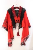 画像1: Qutie Frash / メッシュ切り替えショートボレロ  レッド O-25-08-25-1021-QU-TO-IG-OS (1)