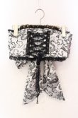 画像1: Qutie Frash / DSリボンコルセット  シルバー×ブラック O-25-08-25-1031-QU-TO-IG-OS (1)