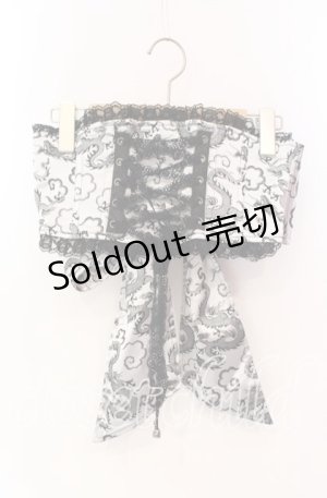 画像: Qutie Frash / DSリボンコルセット  シルバー×ブラック O-25-08-25-1031-QU-TO-IG-OS