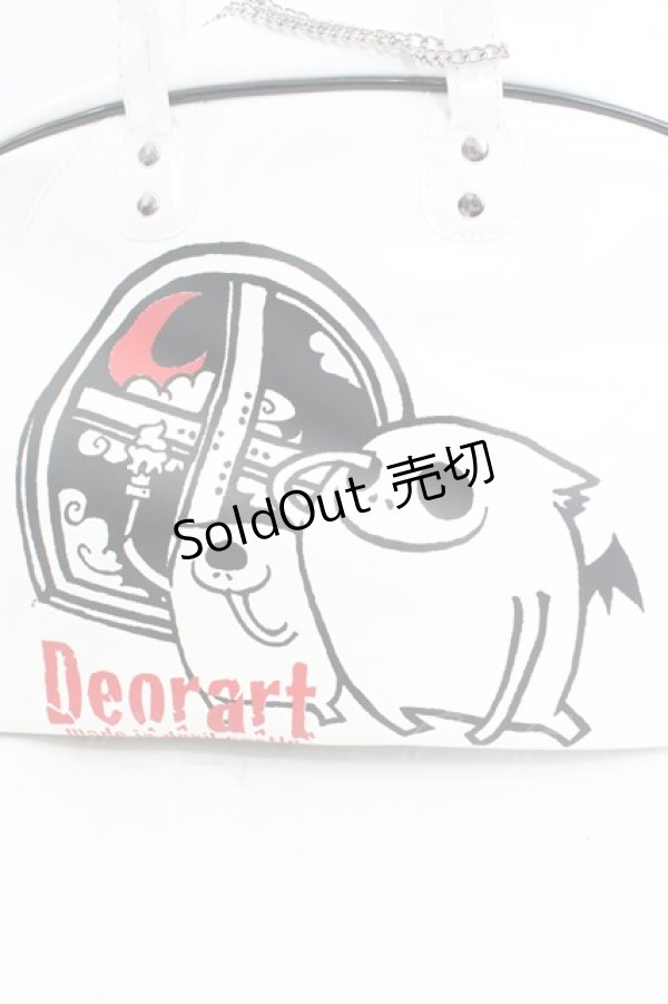 画像2: Deorart / エナメルバッグ  ホワイト×ブラック O-25-08-25-001-PU-BG-IG-ZT-K026 (2)