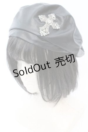 画像: Jamieエーエヌケー / クロス合皮ベレー  ブラック O-25-08-25-013-LO-AC-IG-ZT500