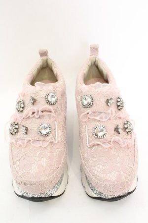 画像: Swankiss / EV lacy frill shoes スニーカー L ピンク O-25-08-25-014-CA-SH-IG-OS