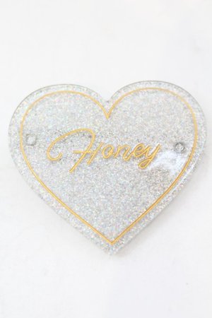 画像: Honey Cinnamon / ハートバレッタ  ラメグリッター O-25-08-25-017-LO-AC-IG-OS