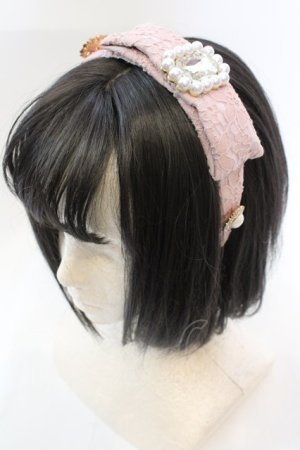 画像: Swankiss / SX bijou lace カチューシャ  ピンク O-25-08-25-021-CA-AC-IG-OS
