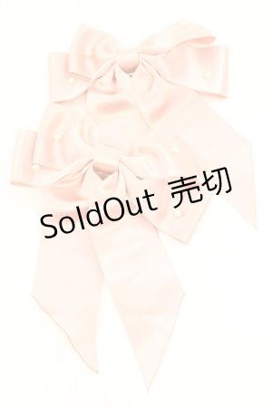 画像: Innocent World / サテンパールツインリボンクリップ  ピンク O-25-08-25-031-IW-AC-IG-OS