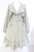 画像1: Amavel / Blumenblattフリルトレンチコート M グリーン O-25-08-26-004-CA-CO-YM-ZT270 (1)