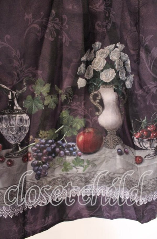 画像3: axes femme / ワイン柄スカート F パープル O-25-08-26-050-AX-SK-YM-ZT089 (3)