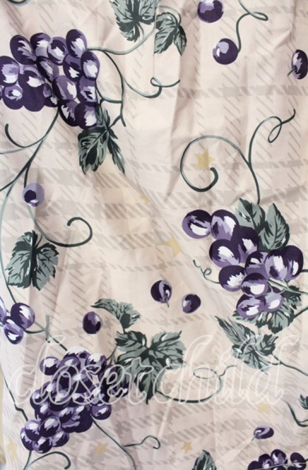 画像2: axes femme kawaii / ぶどう柄スカート M ベージュ O-25-08-26-052-AX-SK-YM-ZT052 (2)