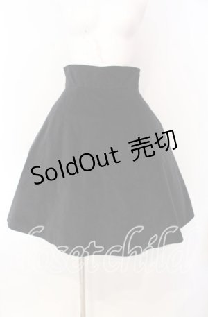 画像: Moi-meme-Moitie / 別珍ハイウエストスカート 9号 ブラック O-25-08-26-062-MO-SK-IG-OS