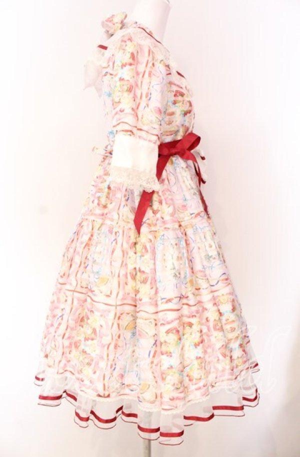 画像3: BABY,THE STARS SHINE BRIGHT / Ruban le Lien a la mode柄ワンピース  ピンク×オフ O-25-08-26-068-BA-OP-IG-OS (3)