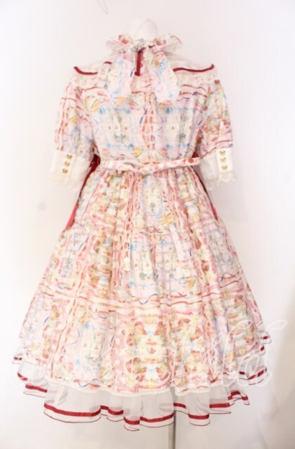 画像4: BABY,THE STARS SHINE BRIGHT / Ruban le Lien a la mode柄ワンピース  ピンク×オフ O-25-08-26-068-BA-OP-IG-OS (4)