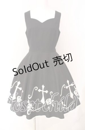 画像: Moi-meme-Moitie / 薔薇十字ジャンパースカート 9号 ブラック O-25-08-26-071-MO-OP-IG-OS