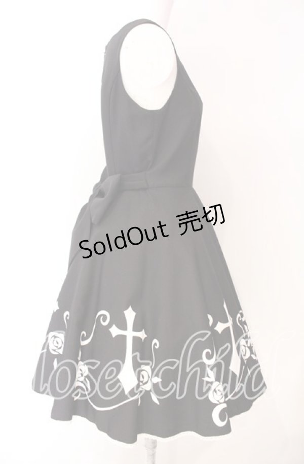 画像3: Moi-meme-Moitie / 薔薇十字ジャンパースカート 9号 ブラック O-25-08-26-071-MO-OP-IG-OS (3)